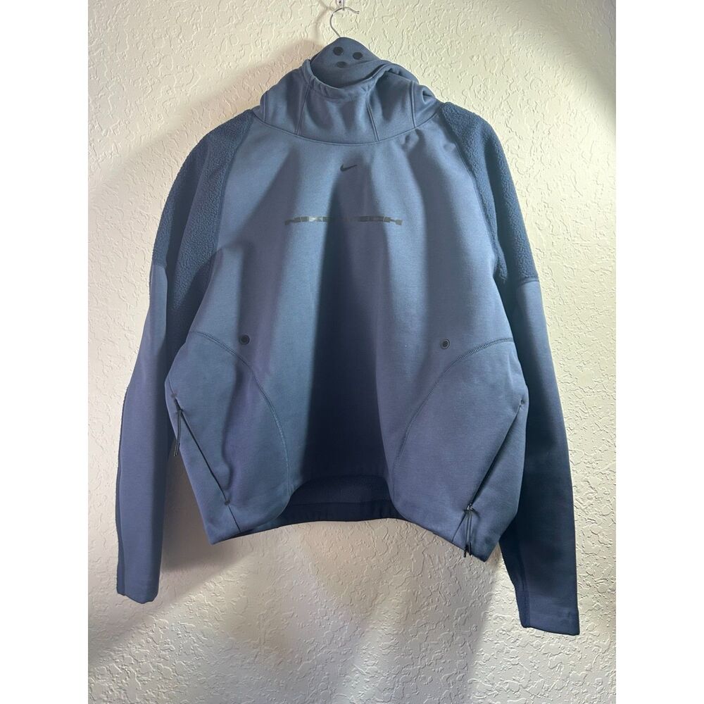 Nike Tech Boreas Hoodie Mens M Oversized Thunder Blue Pullover IB3363-437 NWT